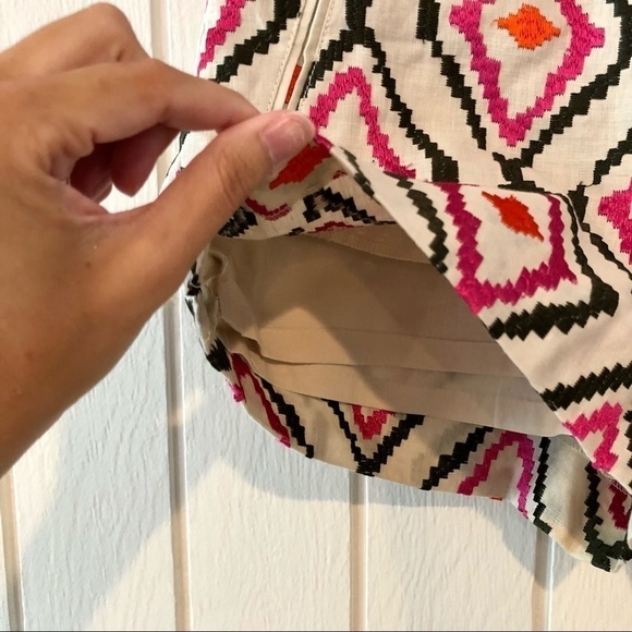 LOFT Beige Embroidered Linen The Riviera Shorts - Picture 3 of 10